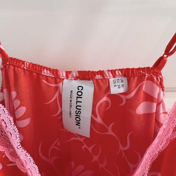 ASOS Collusion X Floral Satin Midi Slip Dress - Picture 4 of 4